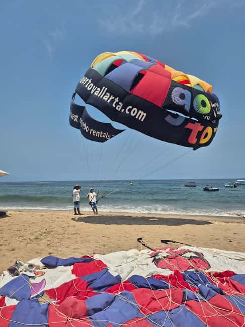 Puerto Vallarta: Private Parasailing Experience - Landing back on the beach: smooth, guided, and controlled