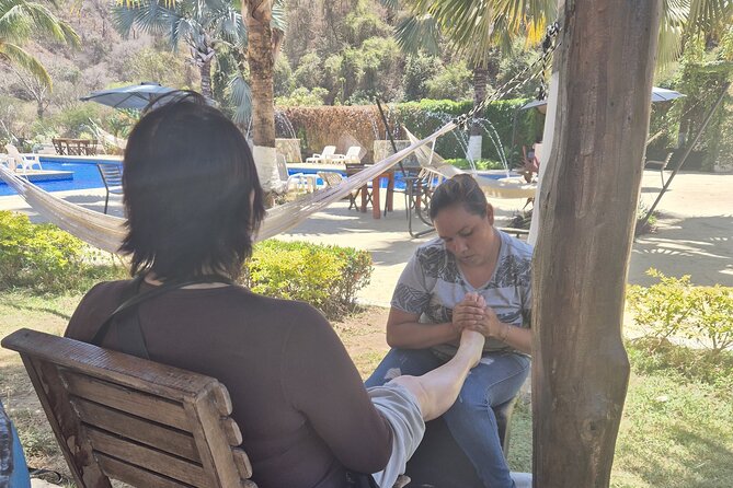 Volcanic Hot Springs, Foot Massage, Tequila & Mex BBQ - Pool time and 15-minute foot massage: the easiest win on the schedule