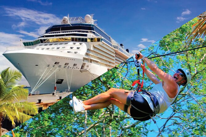 Zip Line for Cruise Ship Passengers, Puerto Vallarta Jungle Adventure - The zipline course: eight lines, real steps, real views
